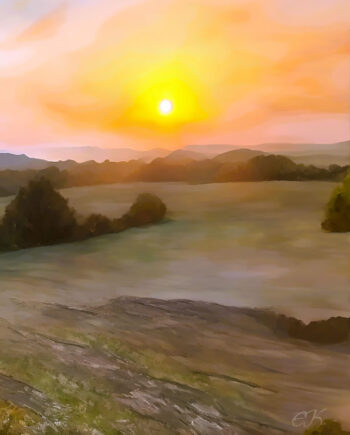 Sauvagnas, Sunset