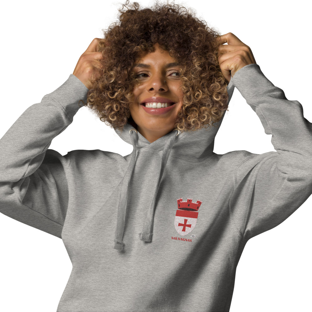 Sauvagnas, Armoiries - Sweat à capuche premium, unisexe