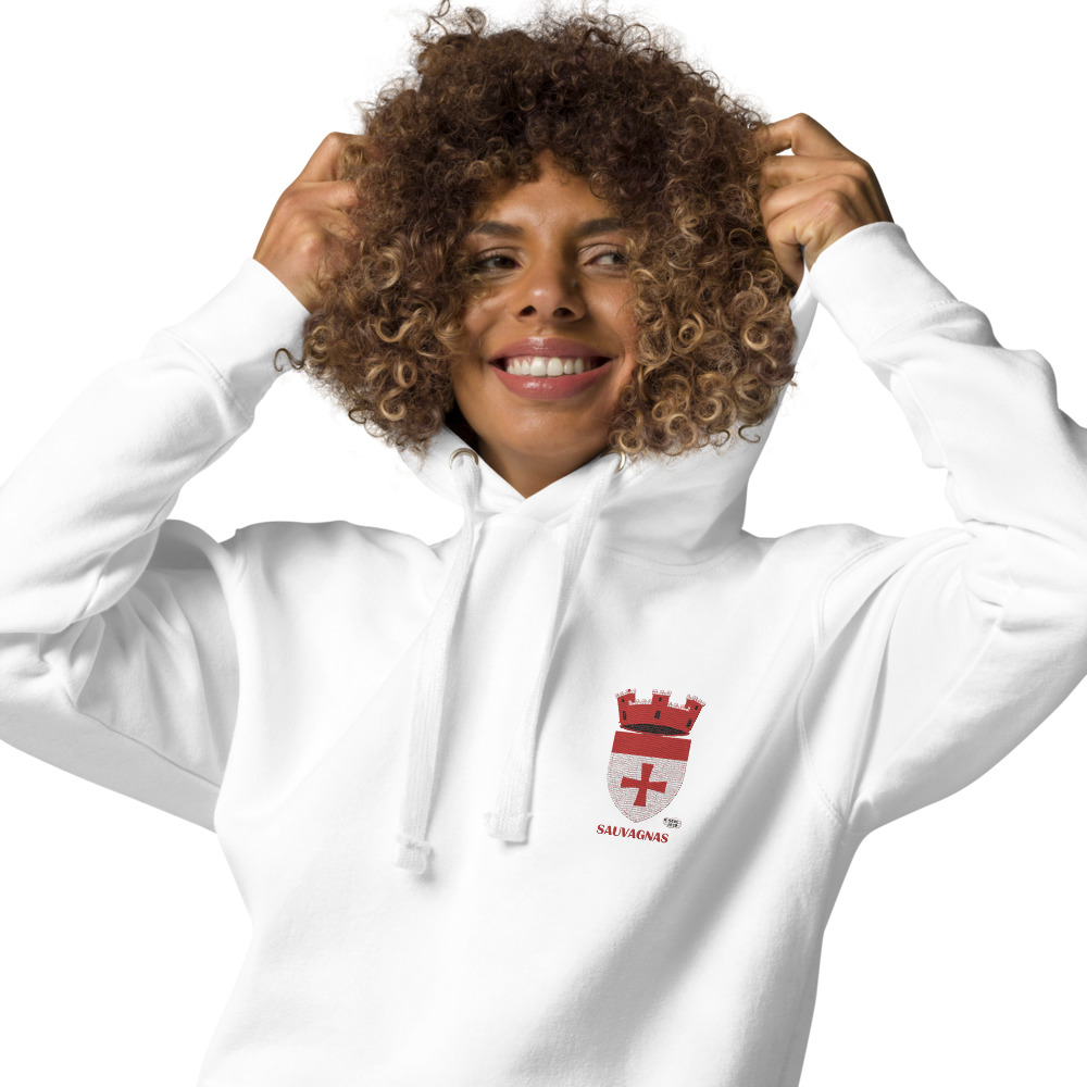 Sauvagnas, Armoiries - Sweat à capuche premium, unisexe