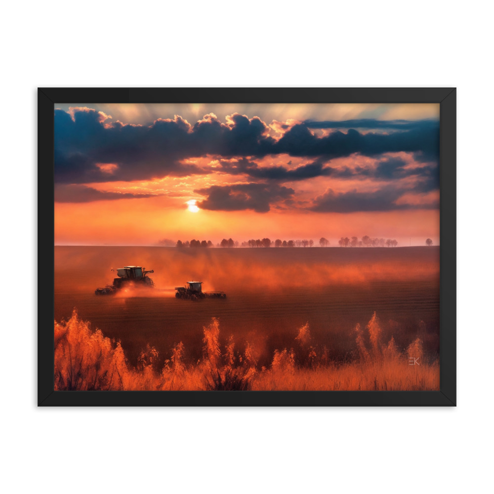 Sauvagnas, Moisson au crépuscule