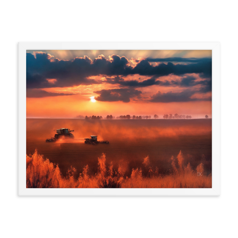 Sauvagnas, Moisson au crépuscule