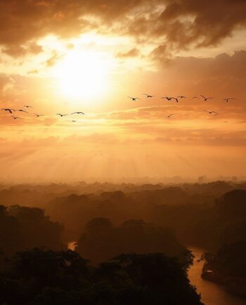 Sauvagnas, Rivière dorée du soir